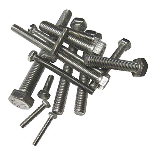 Stainless Steel Bolts (Set Screws) in 316 (A4 Marine Grade) Metric Threaded. Non-Rusting For Boat & Marine (50, M6X30) — image 1