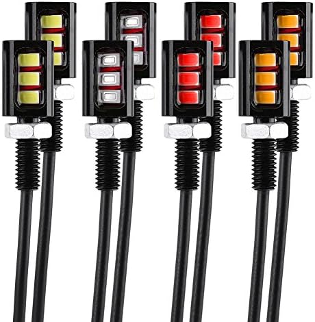 Keenso License Plate Bolt Light, Universal Motorcycle Tag Light Led License Plate Lights for Car Truck ATV Motorcycle Bike SUV RV (White)