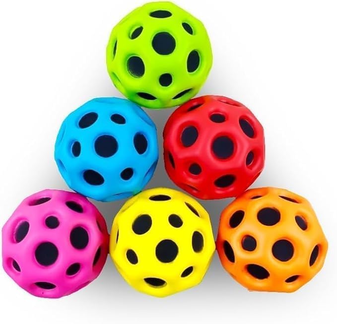 Image of GIRLYZ Attire Cricket Ball Light Weight | Made for Cricket Training | Tennis Training, (Moon Ball (Pack of 1 Ball))