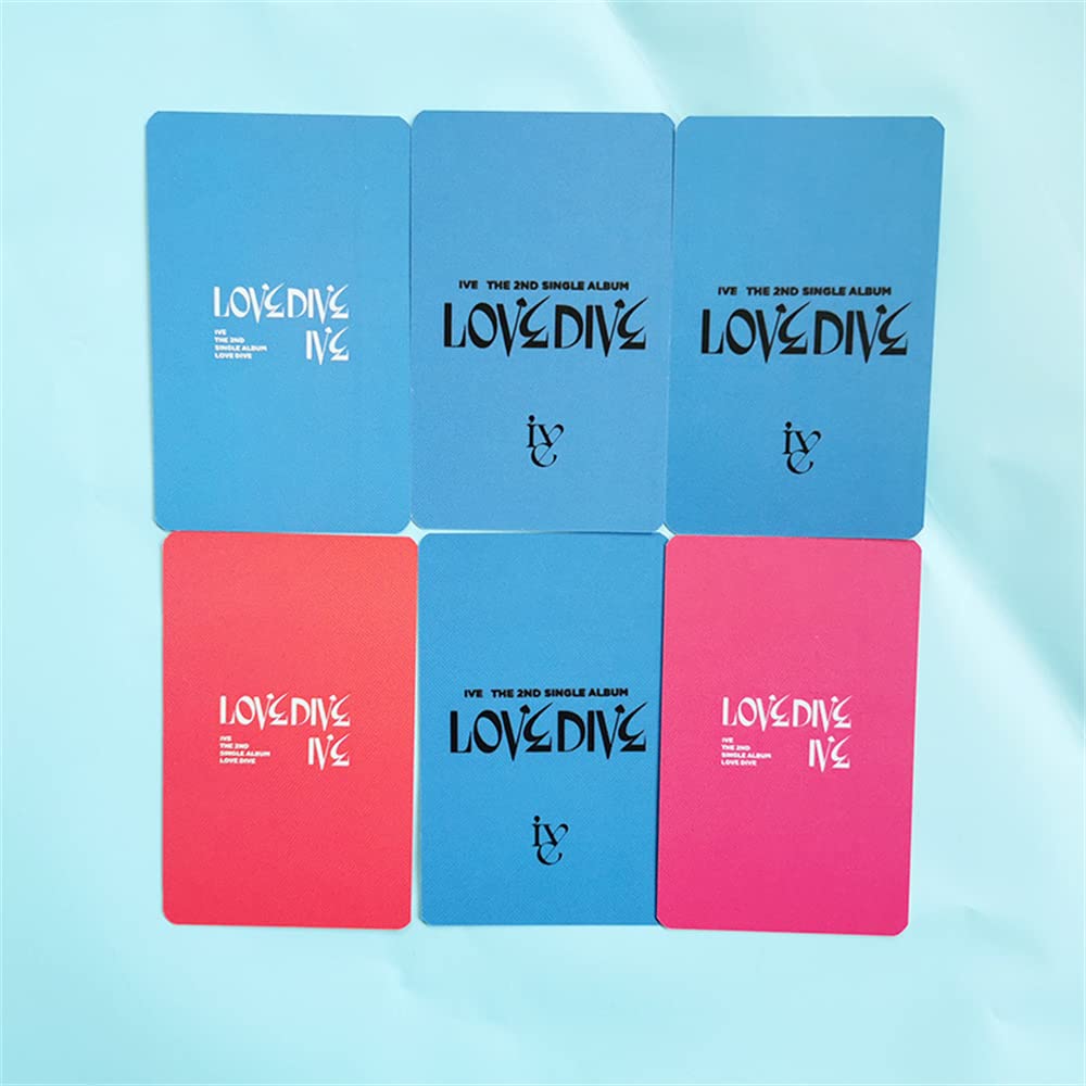 KPOP IVE Photocards 6PCS/SET LOVE DIVE Album Photo Cards Double