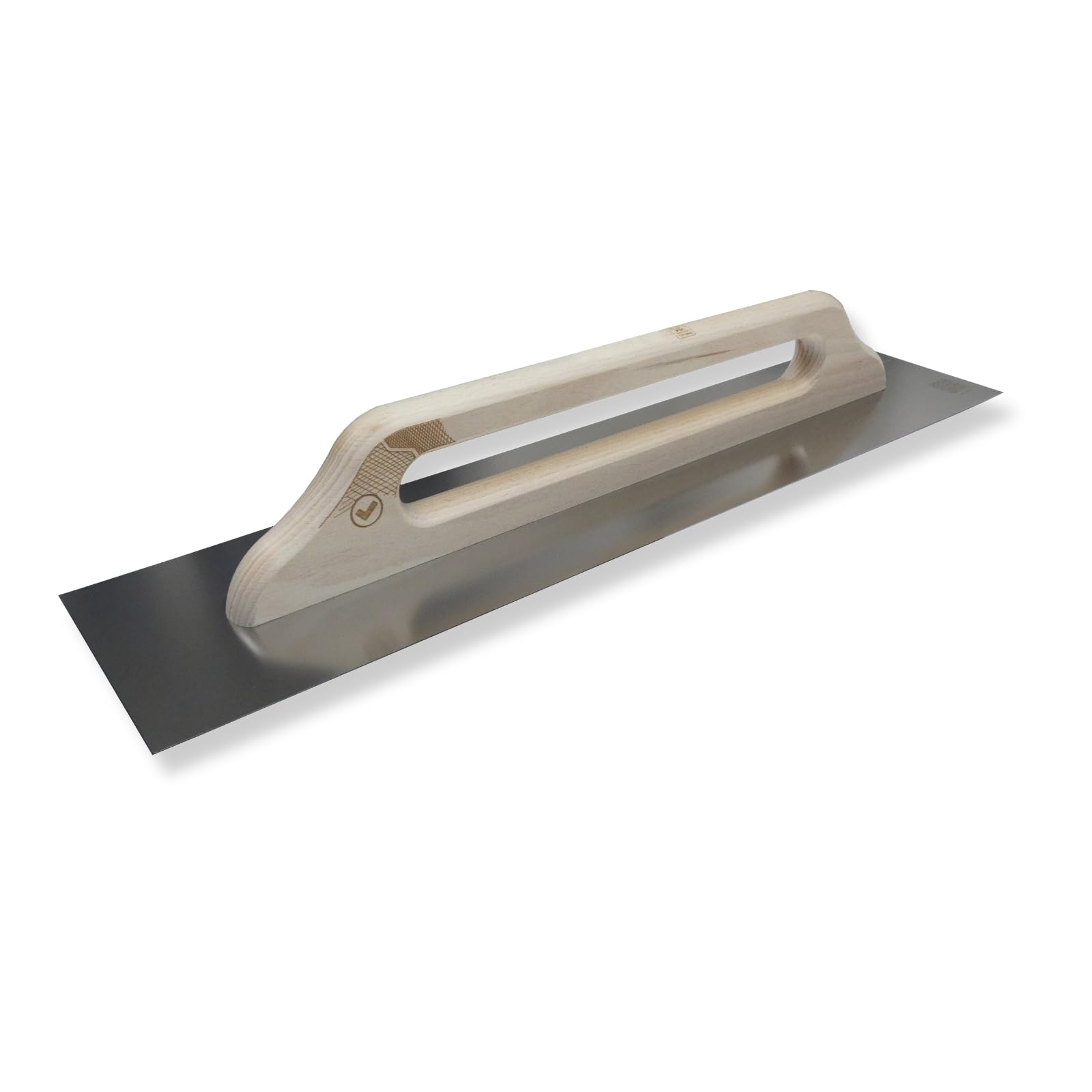 DEWEPRO® Frattazzo svizzera, Spatola Lisciante - Cazzuola per Intonaco - Acciaio Inossidabile 680 x 130 mm - Con Manico in Legno