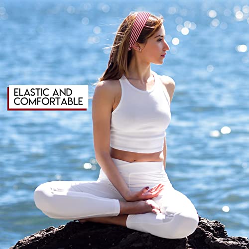 6 Pack Headbands For Women Stretchy Hair Head Bands No Slip Fashion Women's Turban Stripe Head Wraps Girls Elastic Hair Accessories For Yoga Workout #TOP2