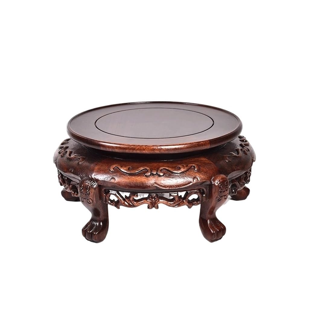 Amazon｜プラント用スツール 木製仏花瓶、丸台、水槽台、盆栽花立