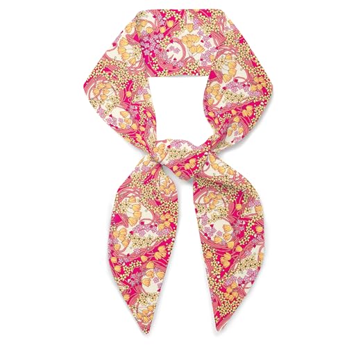 Liberty London Scarf - Hearts and Florals Headband, Skinny Scarf, Handbag/Purse flair - Silky Tana Lawn Cotton - Choose Length