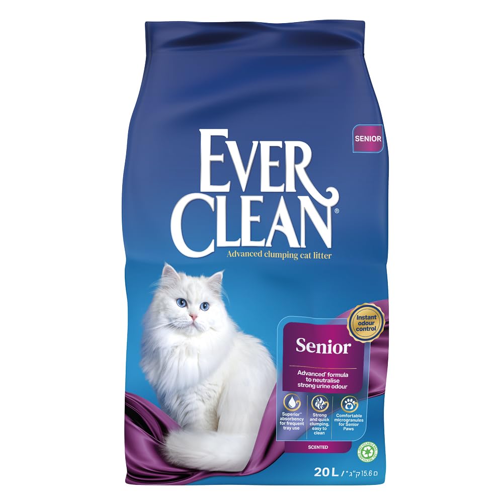 Lettiera per gatti anziani Ever Clean Senior Cat, lettiera per gatti agglomerante, 20 L