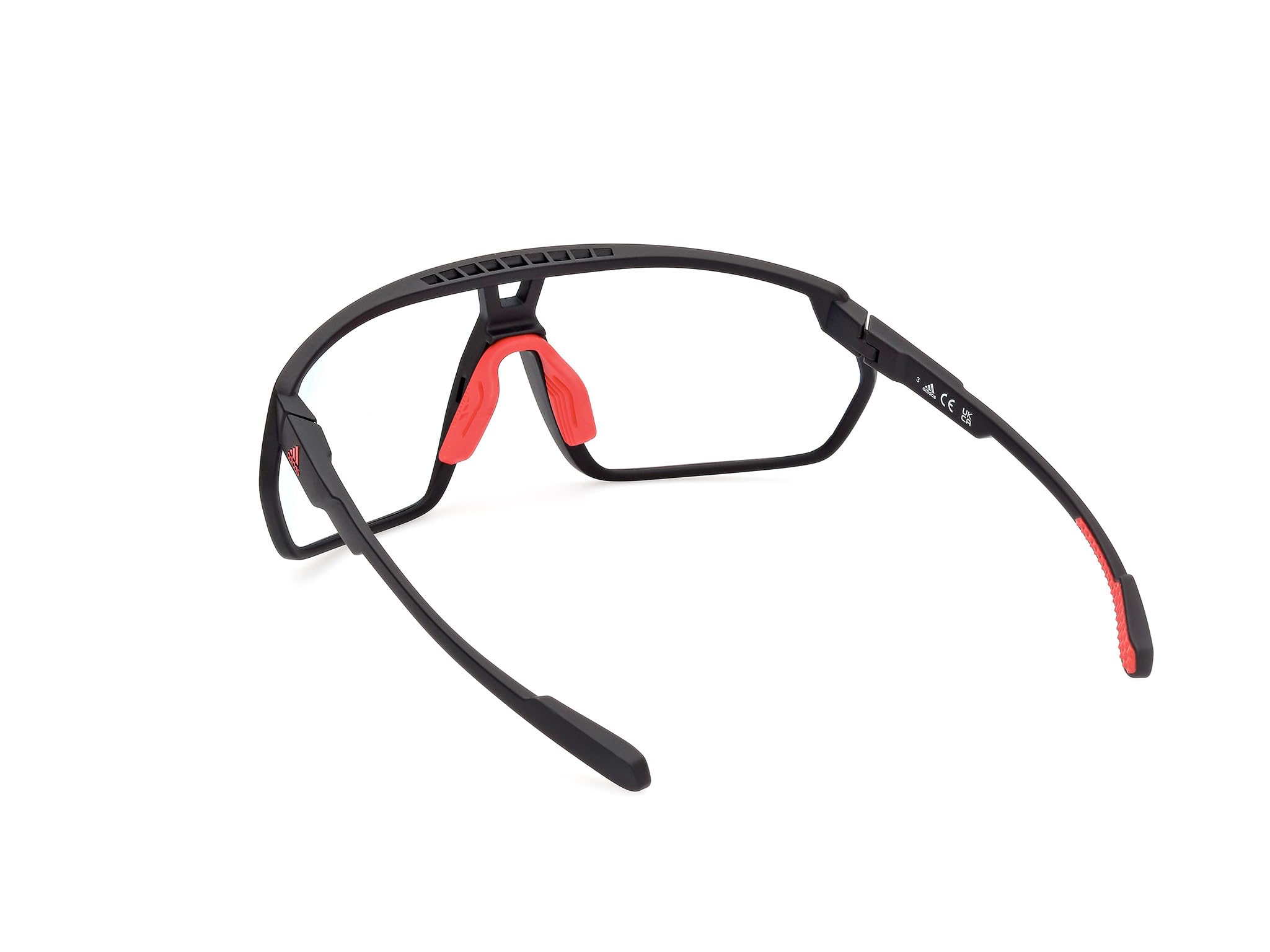 Adidas Sport SP0089 Okulary przeciwsłoneczne dla mężczyzn i kobiet, cienkie i lekkie sportowe okulary przeciwsłoneczne, kształt soczewki ekranowej, w zestawie etui Roviex, fotochromowe lustrzane