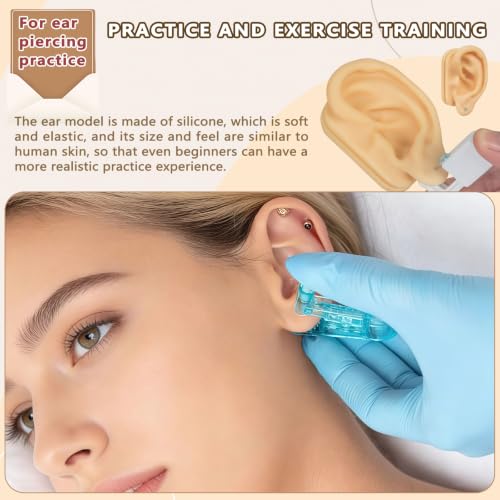 Image of 1 Pair Silicone Ear Model, Human Ear Model,Realistic Body Ear for Earrings Display,Ear Piercing Teaching,Exercise Display Props