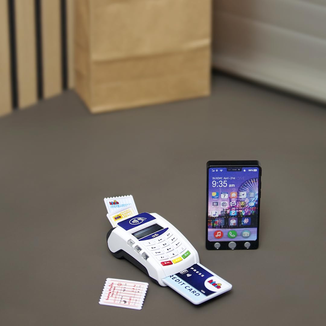 Theo Klein 7274 Terminal PoS i Smartfon dla dzieci | Z efektem wietlnym, dwikowym i funkcj patnoci zblieniowej | Zabawka dla dzieci od 3 lat