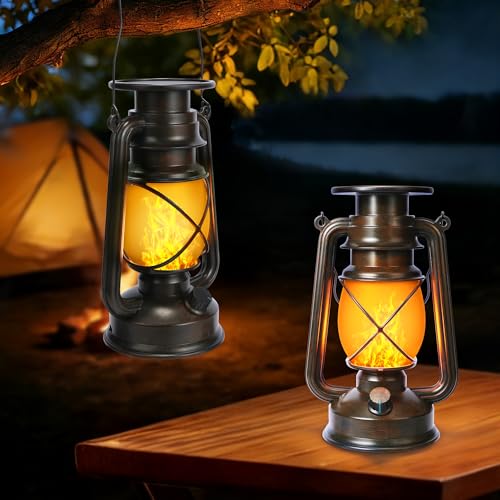 Toodour Solar Lantern Outdoor Lights, 2 Pack...