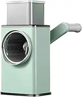 Ralador e Cortador Manual de Legumes 3 Lâminas Inox com Manivela Giratória – Fatiador Multifuncional