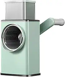 Ralador e Cortador Manual de Legumes 3 Lâminas Inox com Manivela Giratória – Fatiador Multifuncional