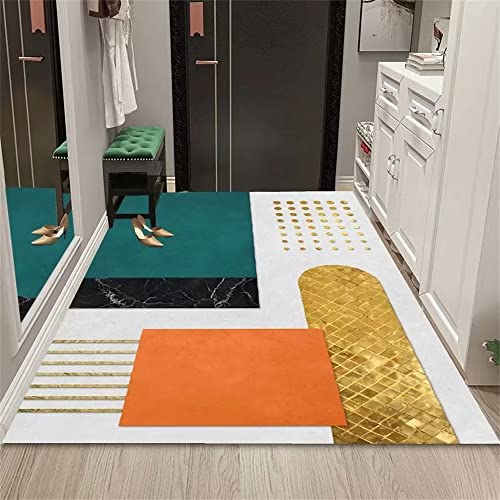 Kunsen Alfombra Infantil Pasillo Retro de la Sala de Estar Creativa 3D alfombras Rebajas Multicolor Alfombra a la Venta alfombras Online baratas80X160CM