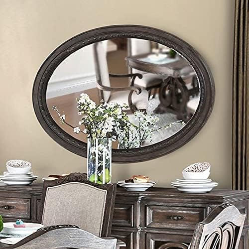 William's Home Furnishing CM3150MO Arcadia Mirror, Oval in Rustic Natural Tone