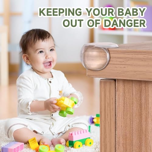 Image of RECLUSE 8 Pcs Super Strong Adhesive Large Baby safty Pre-Glued Corner Protectors and Edge Protection for Child Safety, for Table and Furniture Corners, Bumper Protection for Baby and Children