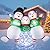 6.5FT Christmas Inflatable Snowman Decorations - Blow Up Christmas Outdoor Snowman Family with Rotating Colorful LED Light & Top Hat, Xmas Inflatable Decor for Yard Lawn Garden Holiday Party