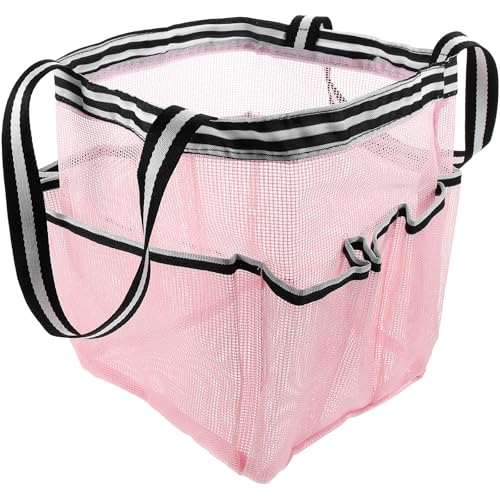 IMUSINICE Bolsa de Aseo Portátil de Malla de Nailon, Gran Capacidad 8 Bolsillos, Secado Rápido, Diseño Ligero y Resistente, Adecuado para Ducha Universitaria, Gimnasio y Color Aleatorio