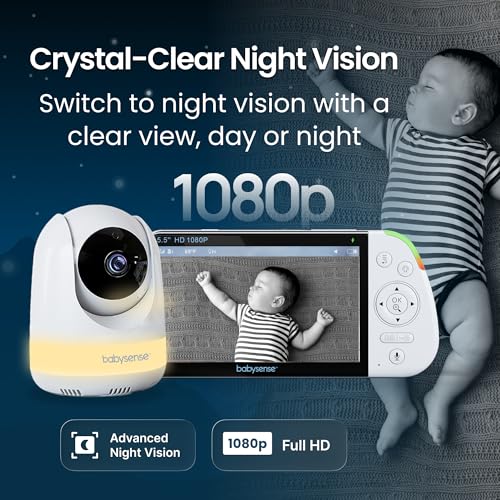 Babysense PRO 5.5" Video Baby Monitor with RF (No Wi-Fi) — view 9