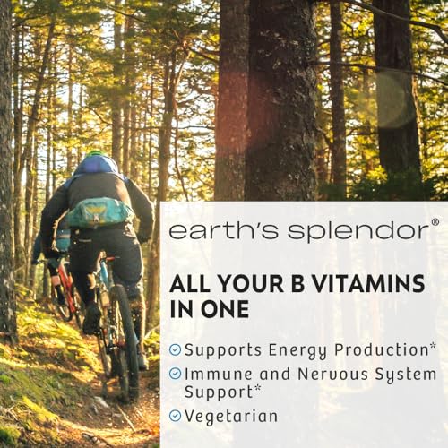Image of Earth's Splendor Vitamin B Complex - Supports Energy, Metabolism, and Immune Function - Complete B-Vitamin Formula for Men & Women, 60 Tablets, 2-Month Supply