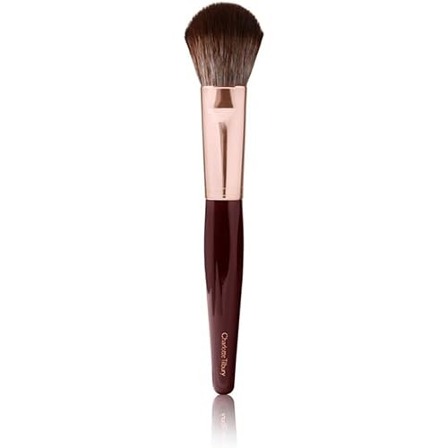 Charlotte Tilbury Bronzer & Blush Makeup Brush - Dual-Ended Bronzer and Blush Brush for Cheeks with Hand-Pulled Bristles for Seamless Application