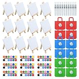 VAIPI 60 Pack Mini Paint Set Party Favors for Goodie Bags with Watercolor Palettes 4 "×4" Canvas Pan