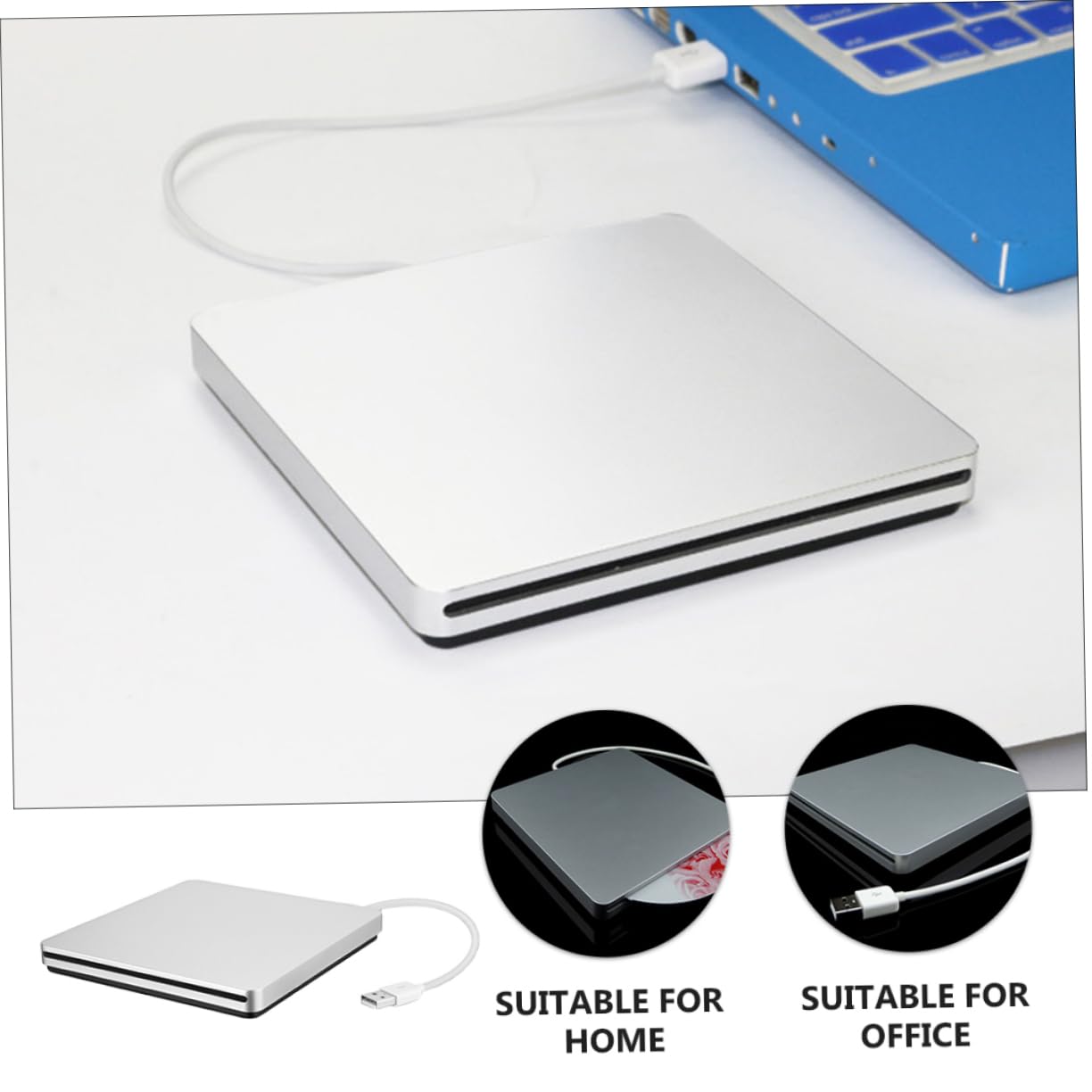 SHINEOFI Unità Dvd Portatile Masterizzatore Dvd Usb Per Computer Desktop e Laptop Lettore Cd Rom Compatibile Sistemi Operativi Vari