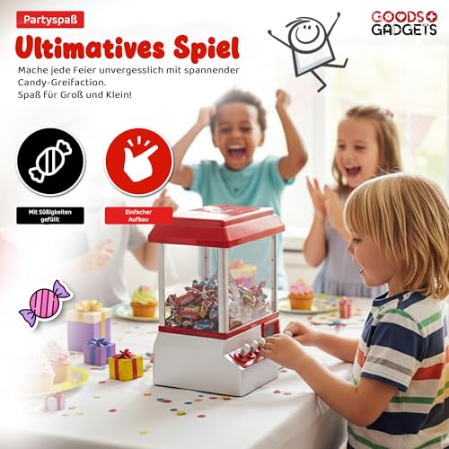 Candy Grabber Süßigkeitenautomat Süßigkeiten Greifautomat Greifer Spielautomat rot