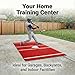 Malletra 10ft x 5ft Batting Mat Baseball Hitting Mat EVA Turf Batters Box Mat with Home Plate for Indoor Outdoor Baseball Softball Training
