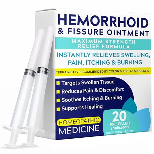 Image of Hemorrhoid Treatment | Hemorrhoid Ointment | Hemorrhoid & Fissure Ointment | 20 Pre-Filled Applicators | Fast & Effective Relief | Reduces Swelling, Itching & Discomfort | Advanced Formula