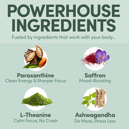 Image of MTE Caffeine-Free Energy Drink Powder with Paraxanthine - Clean Energy for Focus, Mood & Productivity | 24 Energy Drink Packets