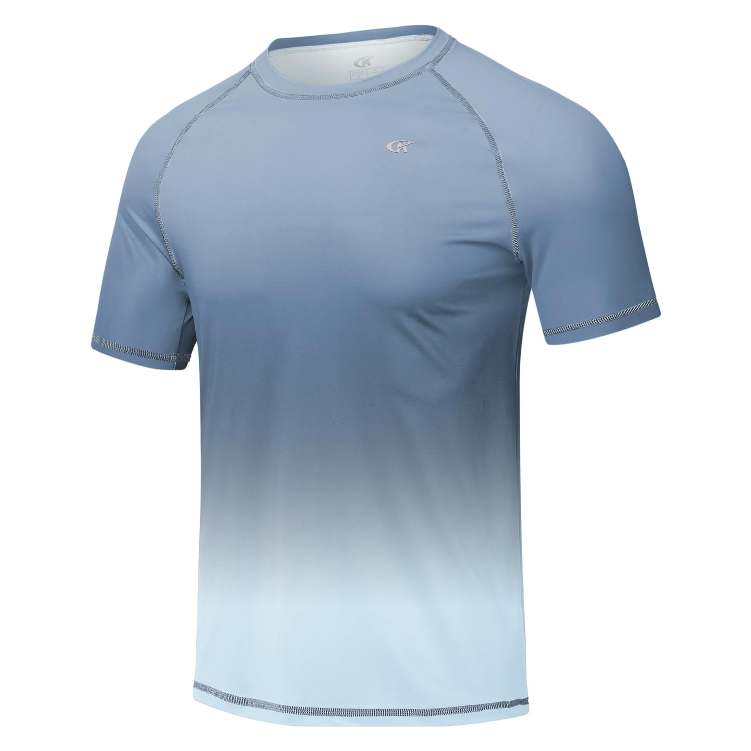 Huayuzh Herren UV Shirt Rashguard T-Shirt Schwimm Shirt Schnelltrocknend Leicht Atmungsaktiv Surfen Angeln Wandern Top
