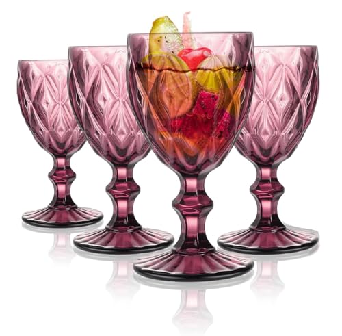 Image of Premium Wine Glasses 350ml, Set of 4 Long Wine, Burgundy Clear Glasses with Stem for Wedding Anniversary, Birthday, Gift (RKT-08, Set of 4)