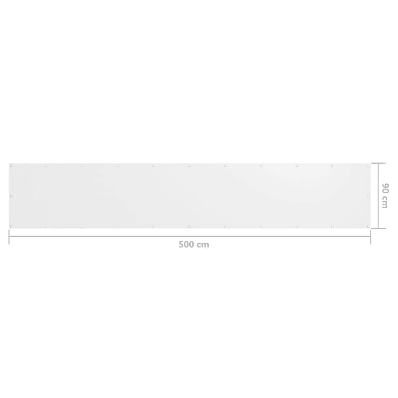 Balkon-Sichtschutz: 90x600 Cm Weiß, Wind- & Wasserfest Mit Seil – Privatsphäre Für Terrasse & Balkon