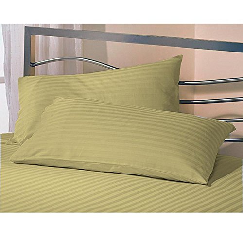 Image of Cotton 300 TC Pillow Cover, Small -16 x 24 Inch, Golden, 2 Pieces