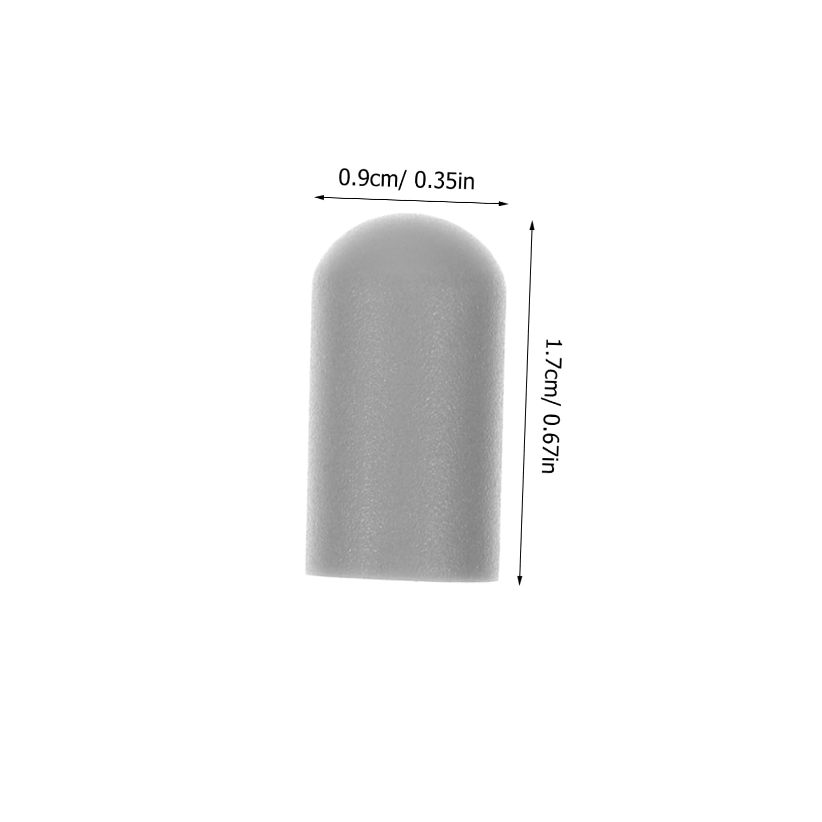 VANZACK 10pcs Drumstick Caps Mute Tips for Quiet Practice Lightweight Accessories Fits Drumsticks Easy to Install Grey Color