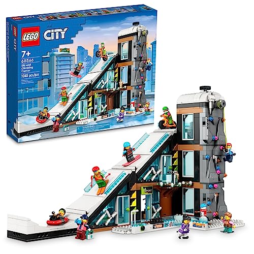 LEGO City Ski and Climbing Center Building Toy Set, 3-Level...