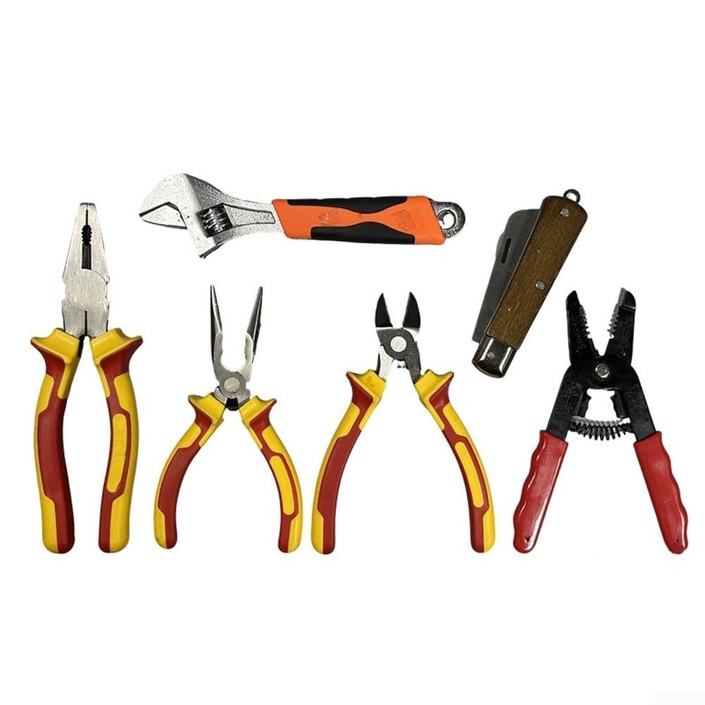 Set Utensili Elettricisti 12 Isolati con Valigetta, Pinze e Cacciaviti in per acciaio per Riparazioni Domestiche e per fai da Te, Custodia per portatile 330x270mm