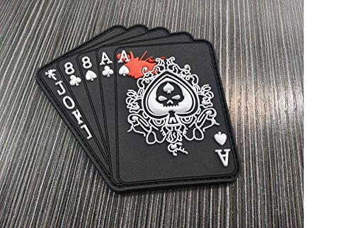 Dead Man's Hand PVC Patch – Aces Full Of 8's Spaten 3D Gummiaufnäher (PV2)