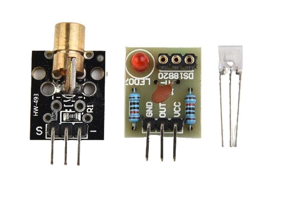 DREAWOO Laser Receiver Sensor Modules +KY-008 Transmitter 5 Pair/Set Fit for Arduino AVR HOT