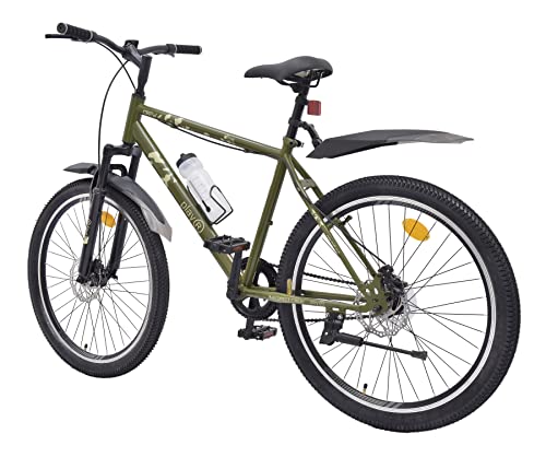 Image of playR Crew Cycle 26 Inch Single Speed - Durable Frame, Front Wheel Shock Absorber, Front and Rear Disc Brakes, Lightweight Adventure Bike for Commuting, Fitness All Season