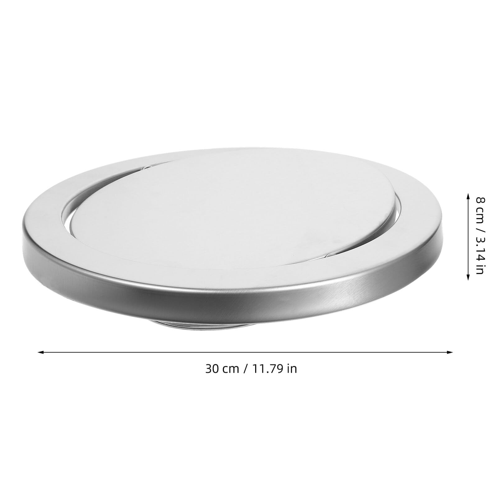 Couvercle Basculant En Acier Inoxydable Pour Poubelle 30 Cm Résistant Aux Intempéries Accessoire Remplacement Pour Poubelle De Cuisine Et Lieux Publics