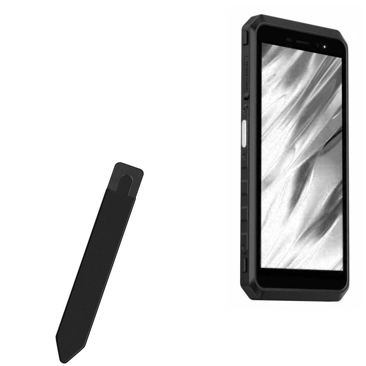 BoxWave Stylus Pouch Compatible with Ulefone Power Armor X11 - Stylus PortaPouch, Stylus Holder Carrier Portable Self-Adhesive - Jet Black