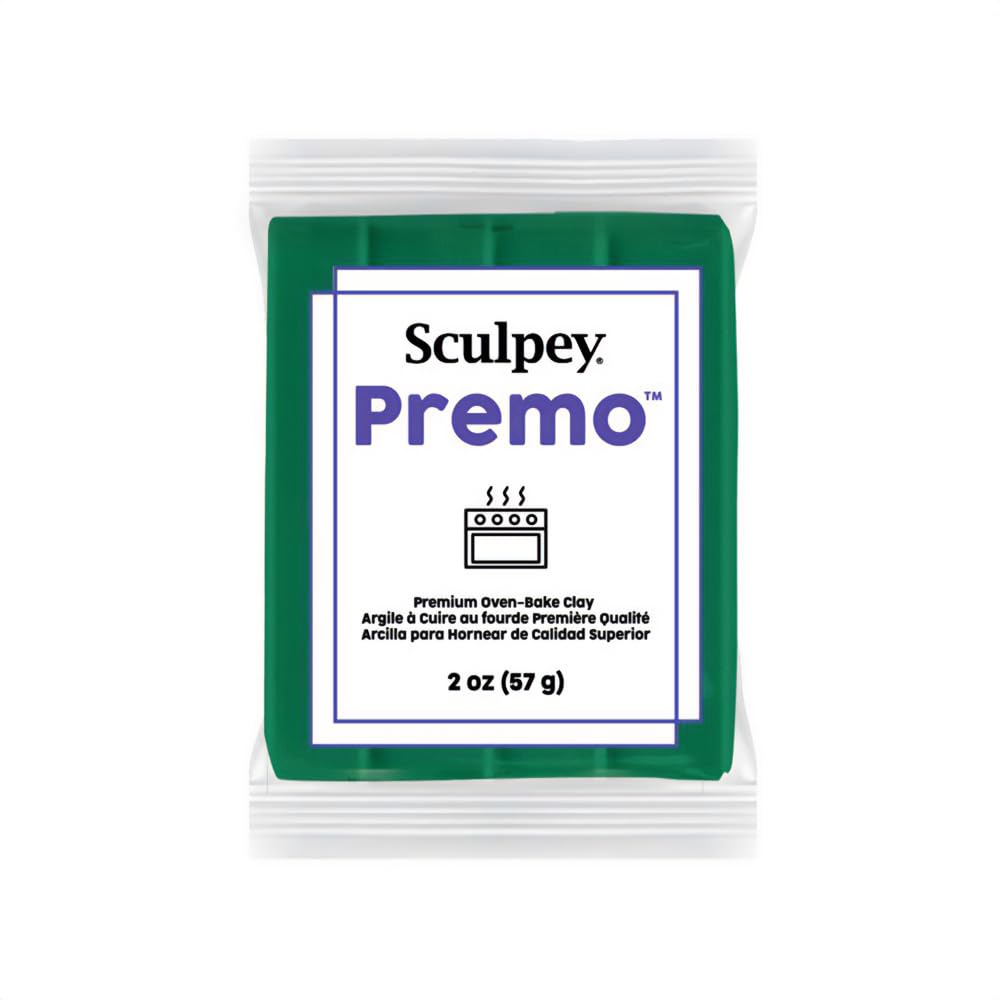 Premo Polymer Clay 2oz-Forest Green