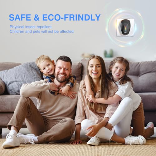 2025 upgraded ultrasonic repeller amp insect indoor repellerultrasonic and repellent for roachrodentmousebugsmosquitomicespiderant3 mode switching6 packs