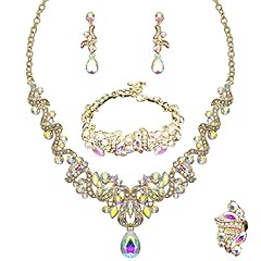 Set001-Style2-AB Crystal-Gold Plated