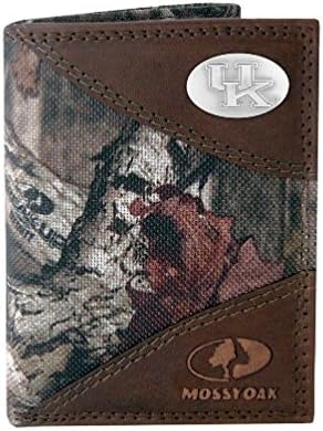 Kentucky Nylon and Leather Trifold Wallet (Mossy Oak)