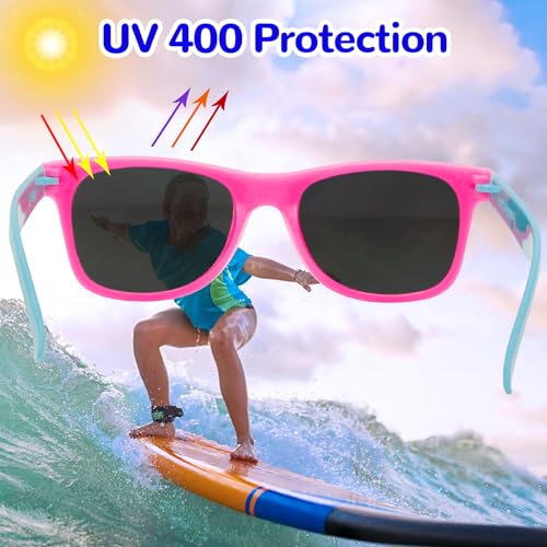 ZMCINER 24 Pack Kids Sunglasses Bulk, Neon Sunglasses for Kids Boys and Girls, Summer Party Supplies, Beach Pool Party Favors, Great Gift for Birthday Graduation Party Supplies4