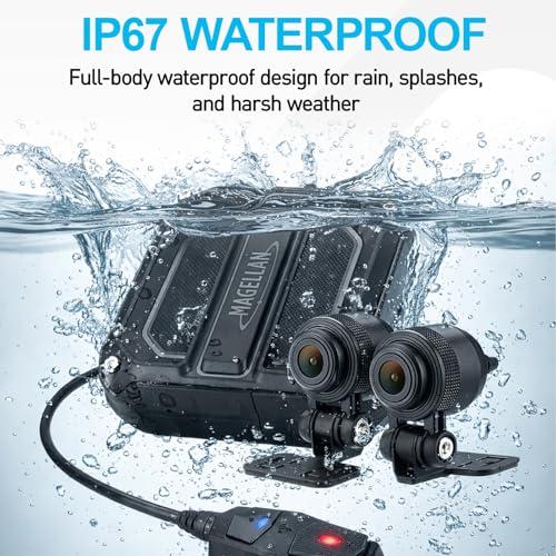 Magellan Motorcycle Dash Cam 2.5K Front and Rear, HDR, GPS, WiFi, IP67 - Image 5