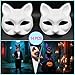 Timtop 14 PCS DIY White Masks Paper Half Face Masquerade Masks Craft Plain Mardi Gras Mask Paintable Blank Halloween Christmas Party Mask