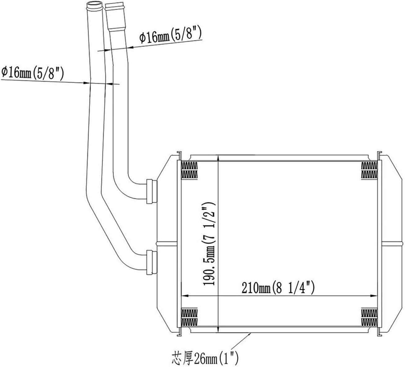 UIU HVAC Heater Core Replacement Compatible with Cadillac, Chevrolet & GMC Models - Tahoe, Yukon, Blazer, Escalade, C1500, C2500, C3500, C6500, C7500 K1500, K2500, K3500 & More Replace# 52452915