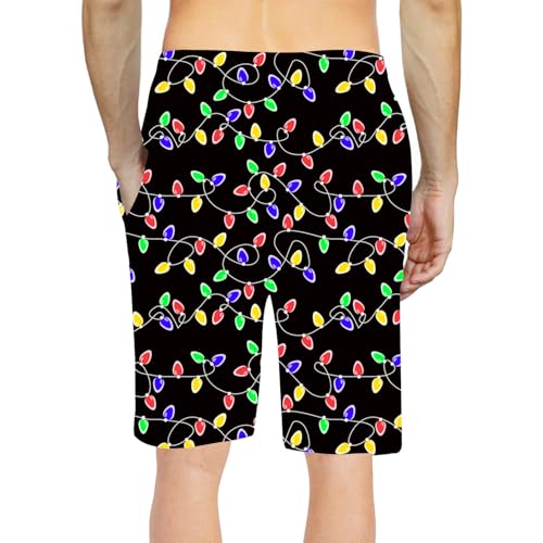 Image of Mens Pajama Shorts Graphic Lounge Bottoms Sleep Pjs with Pockes